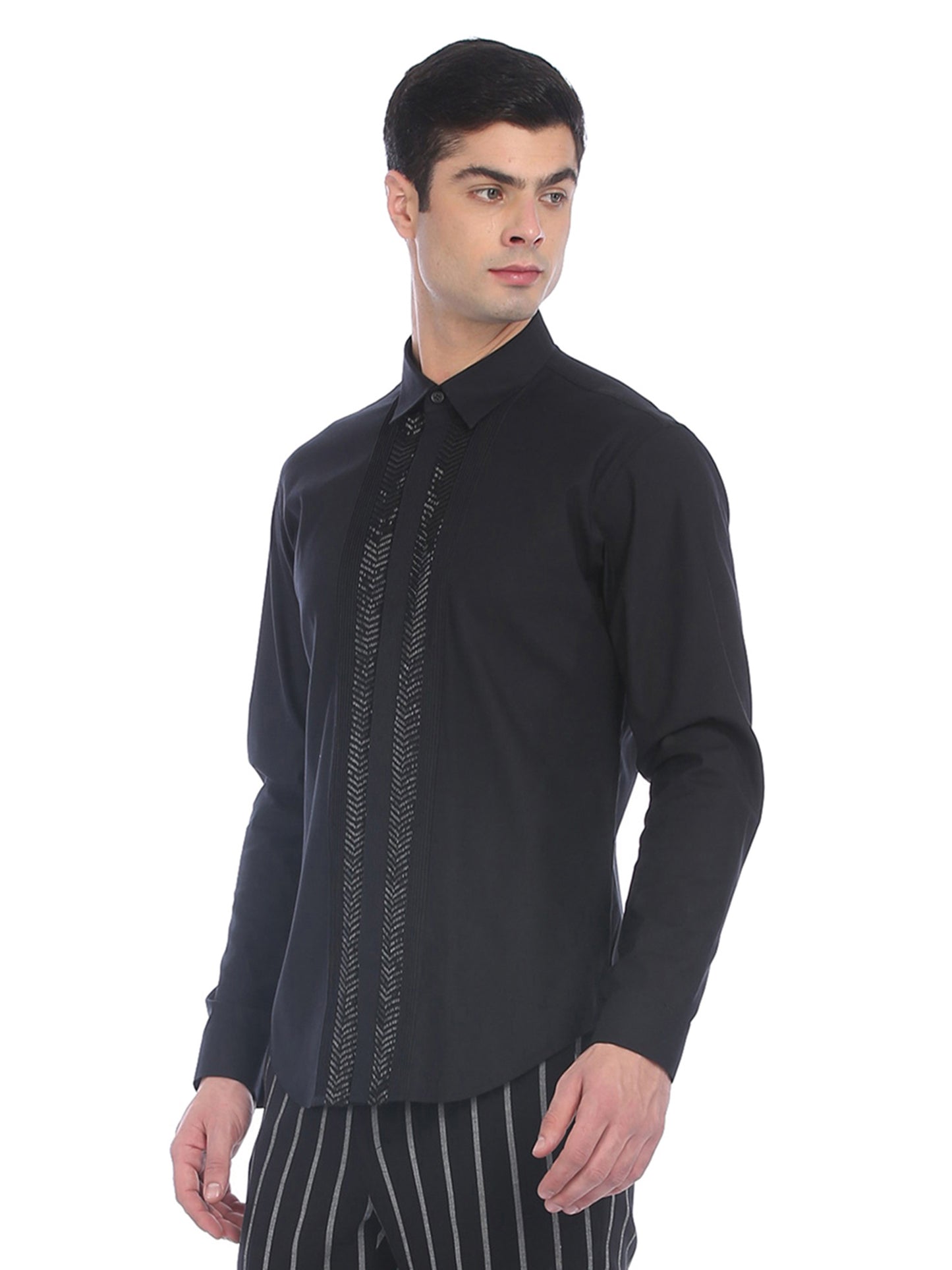 Black Pintuck Shirt