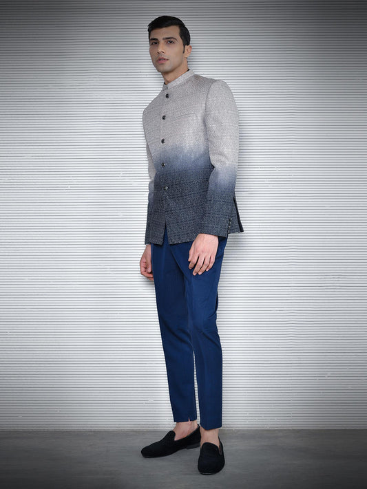 Ombre Embroidered Bandhgala Jacket