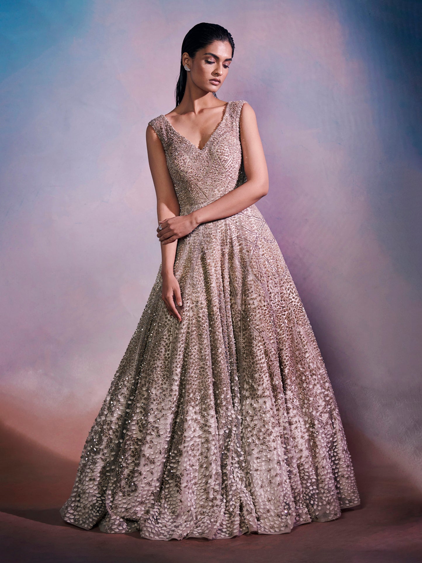 The Meadow Gown With Tasseled Cape