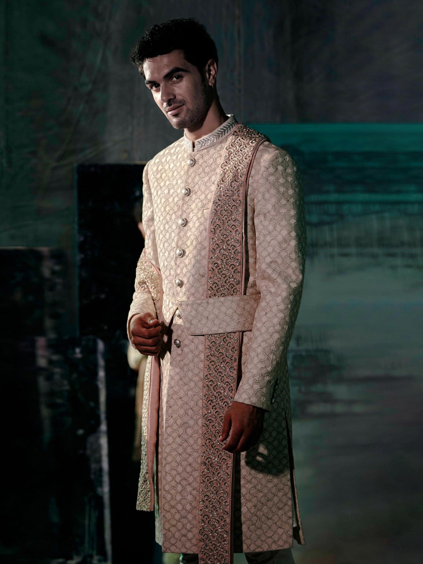 The Annwin Embroidered Sherwani Set