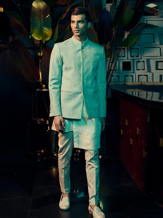 Winged Quilted Bandhgala Jacket
