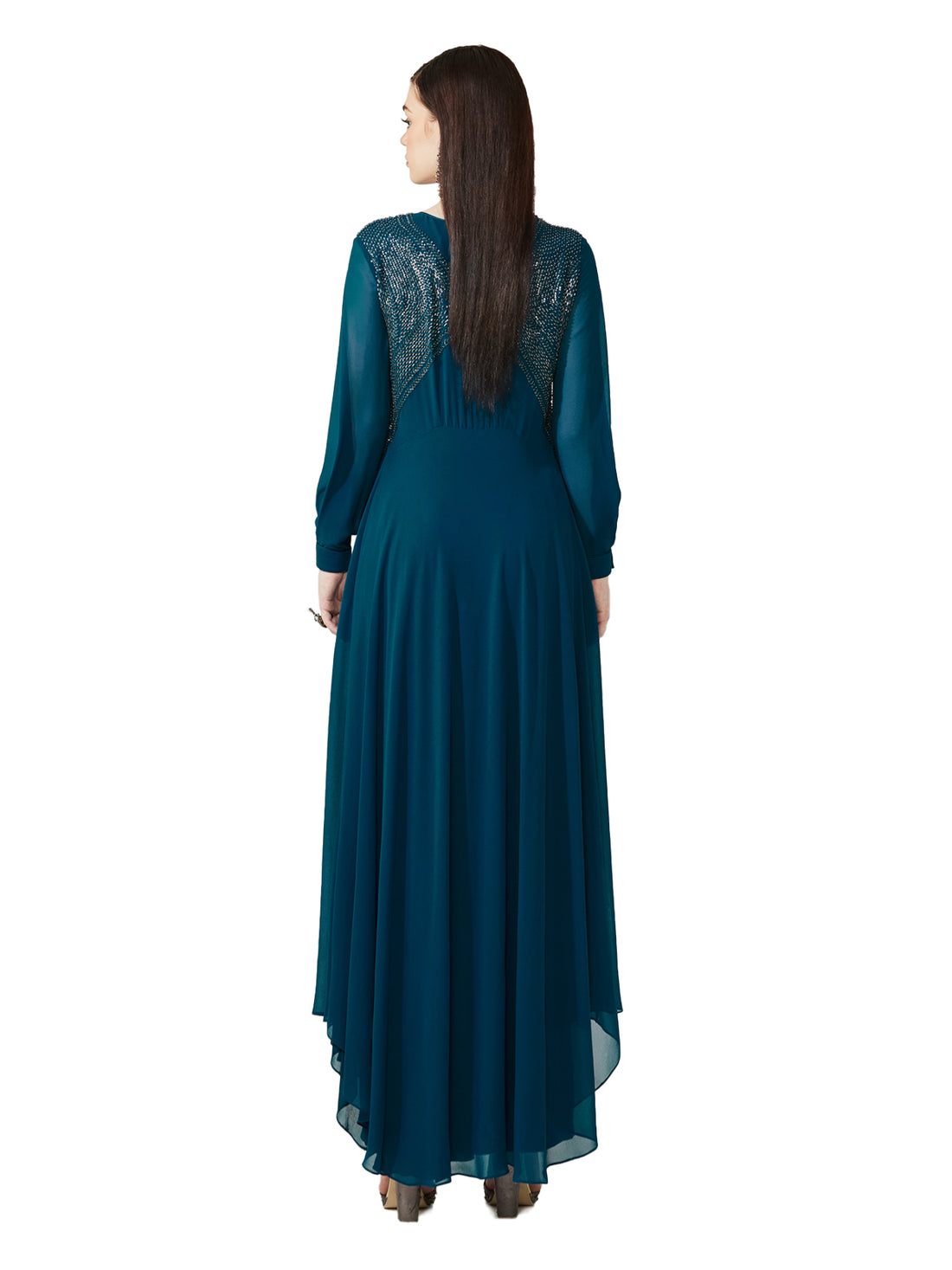 Straight Fit double layer Embellished Kurta Set