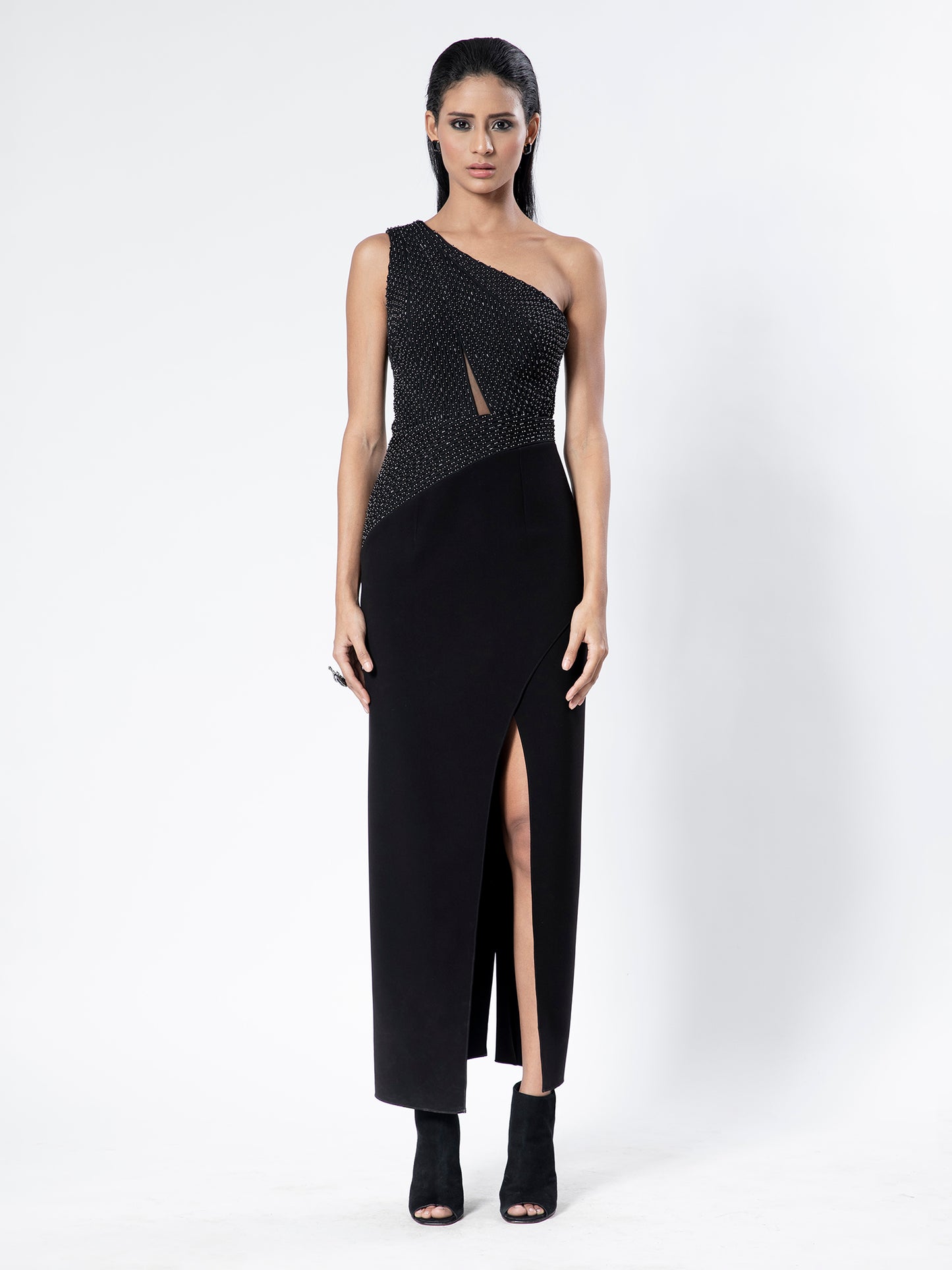 Black One-Shoulder Dress