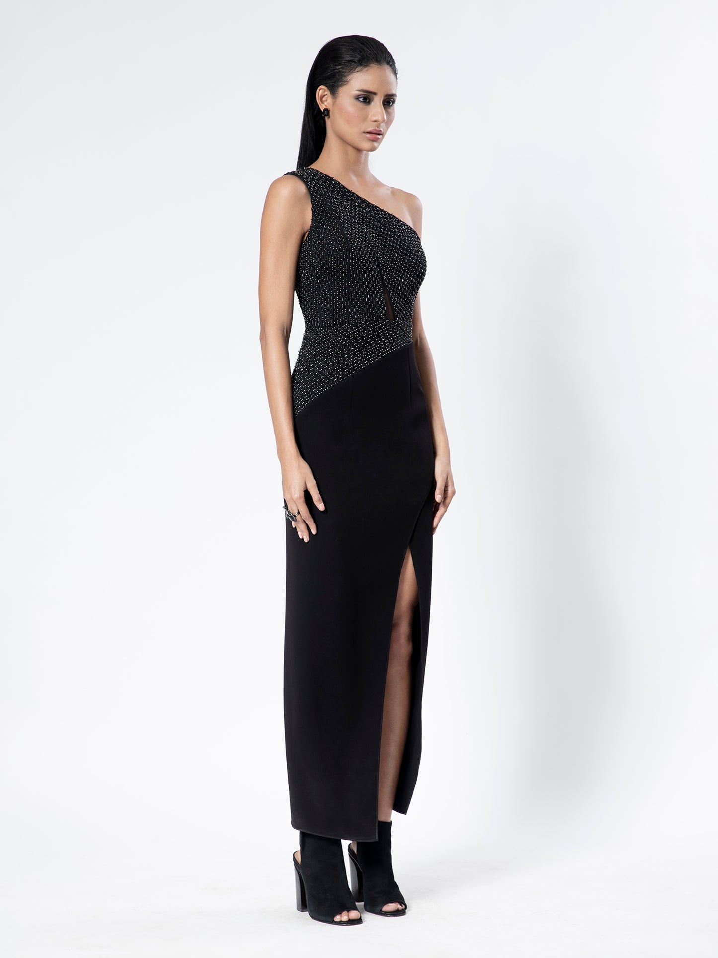 Black One-Shoulder Dress