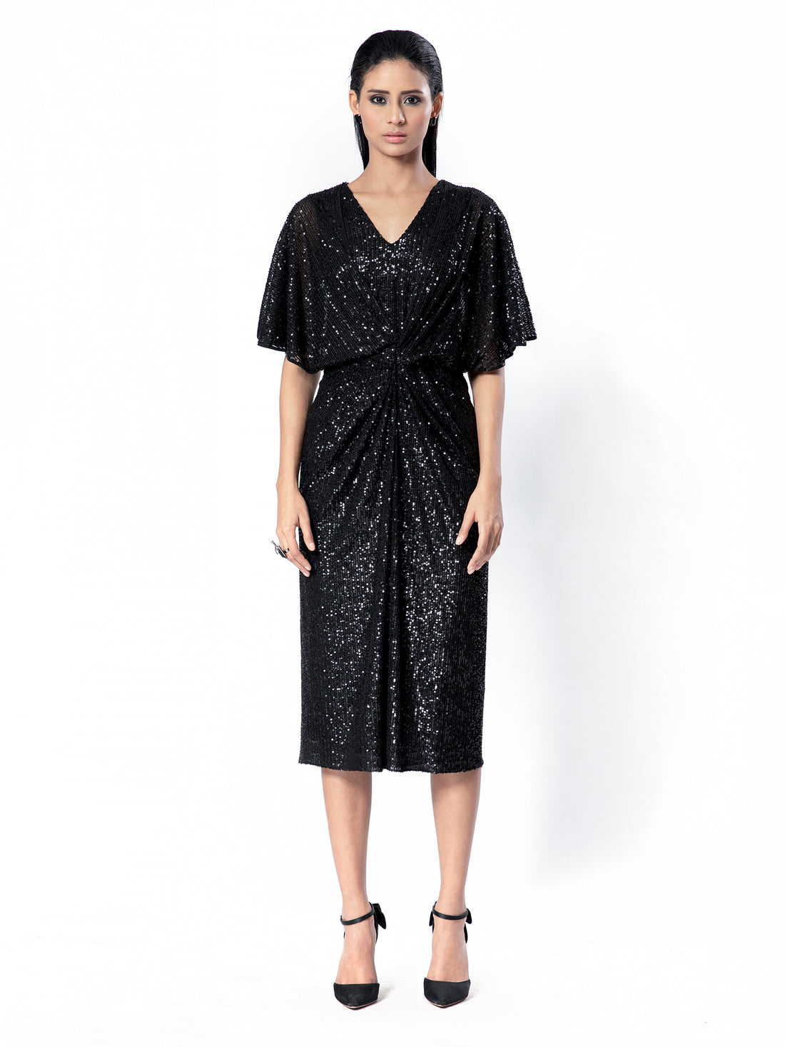 Seraphine Sequined Draped Dress