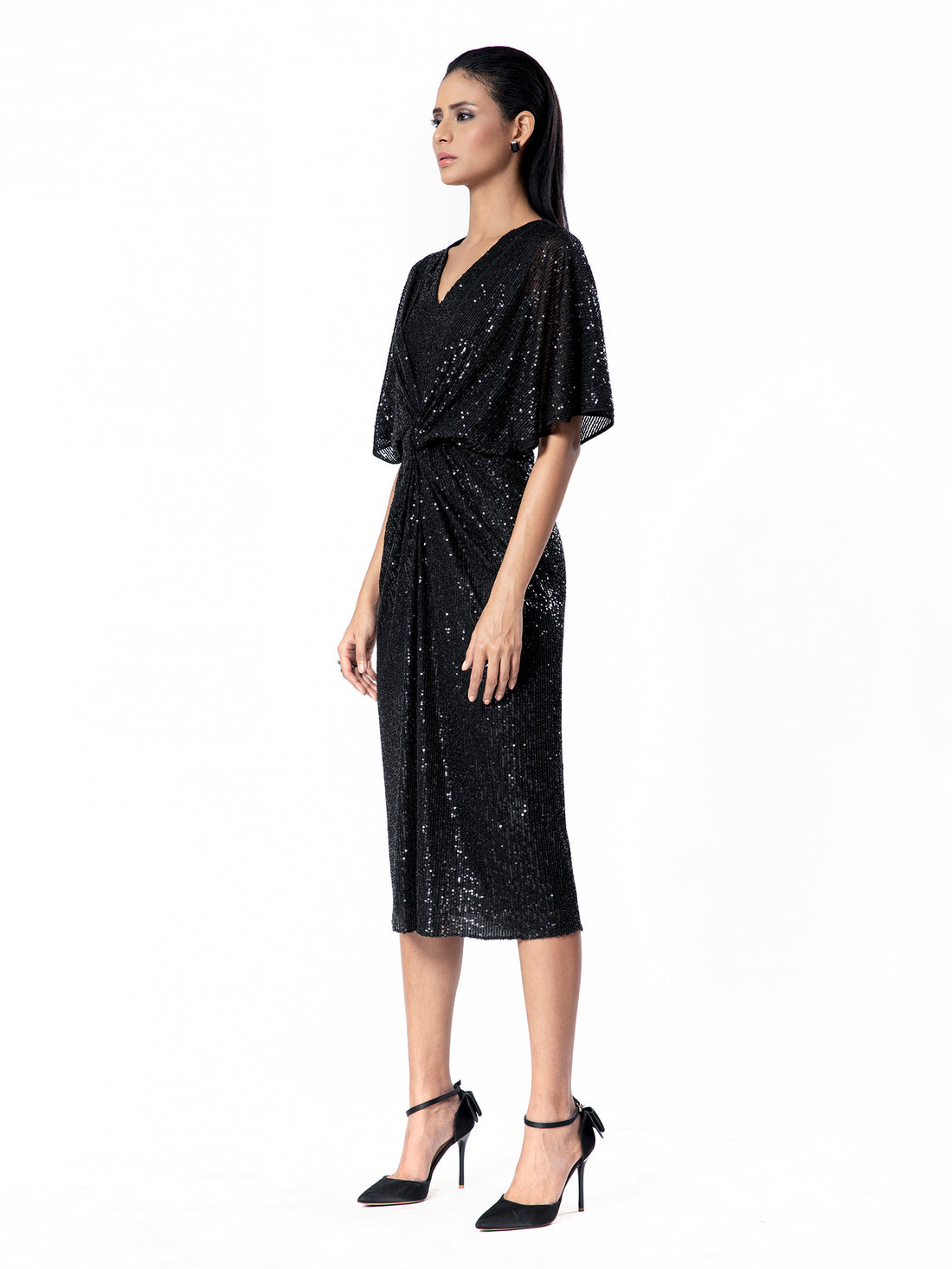 Seraphine Sequined Draped Dress
