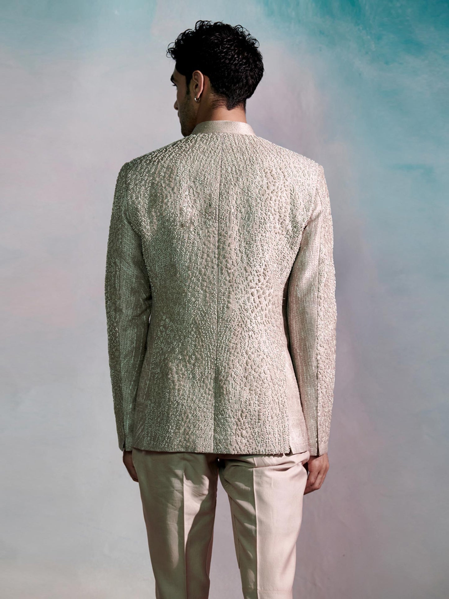 The Phlox Hand Beaded Bandgala Set