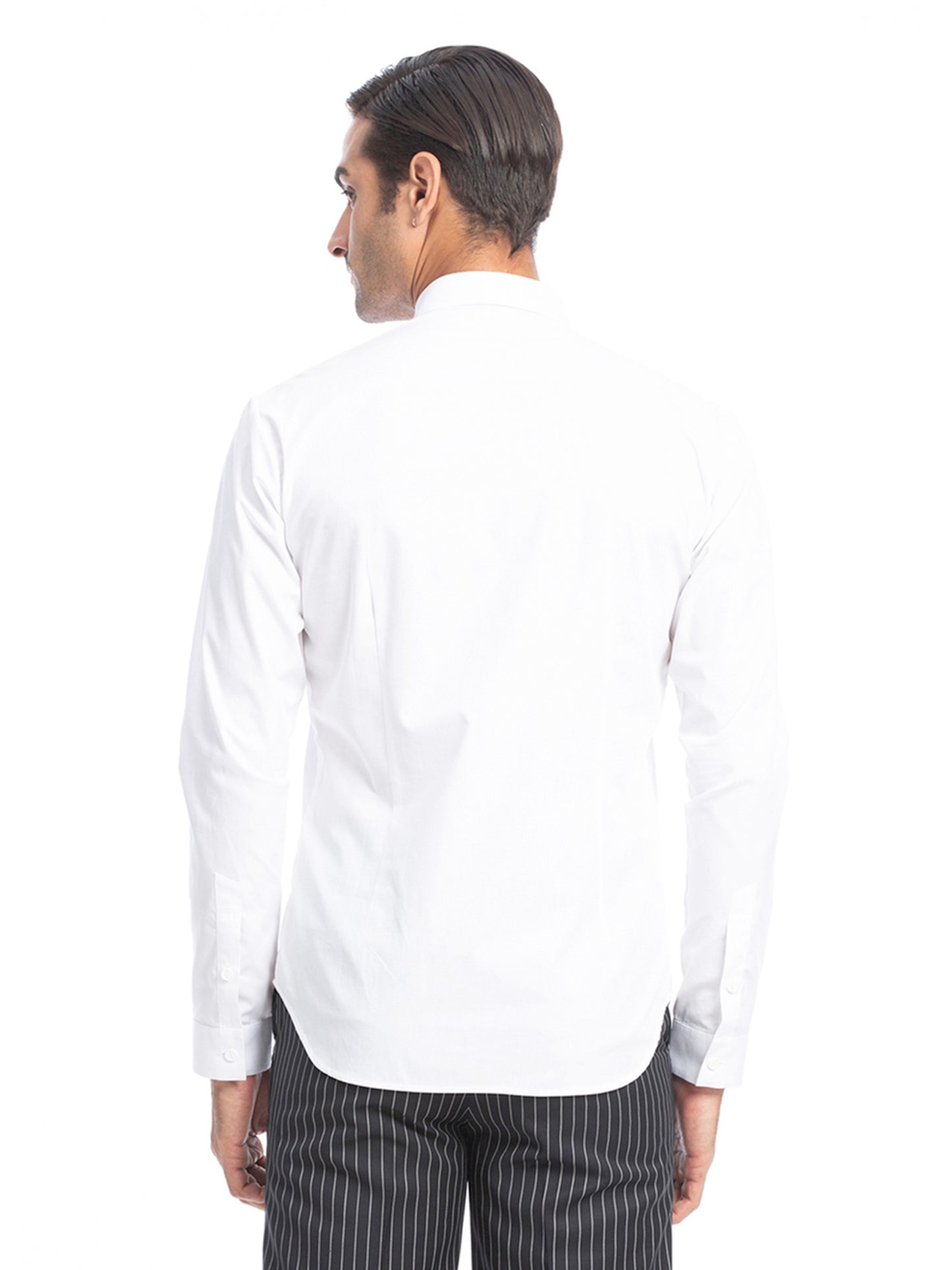 White Pin Tucked Shirt