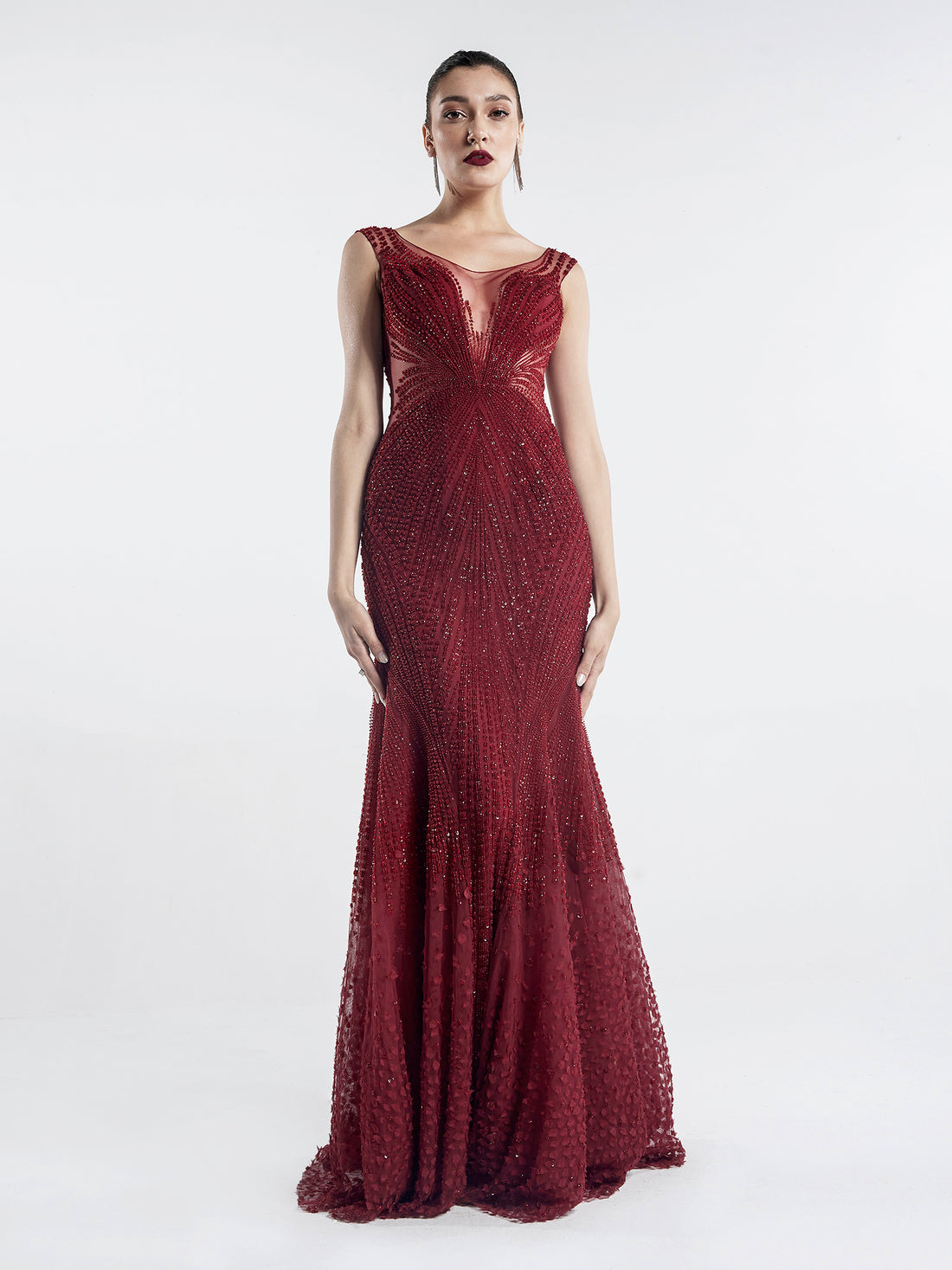 Starburst Off-shoulder Gown