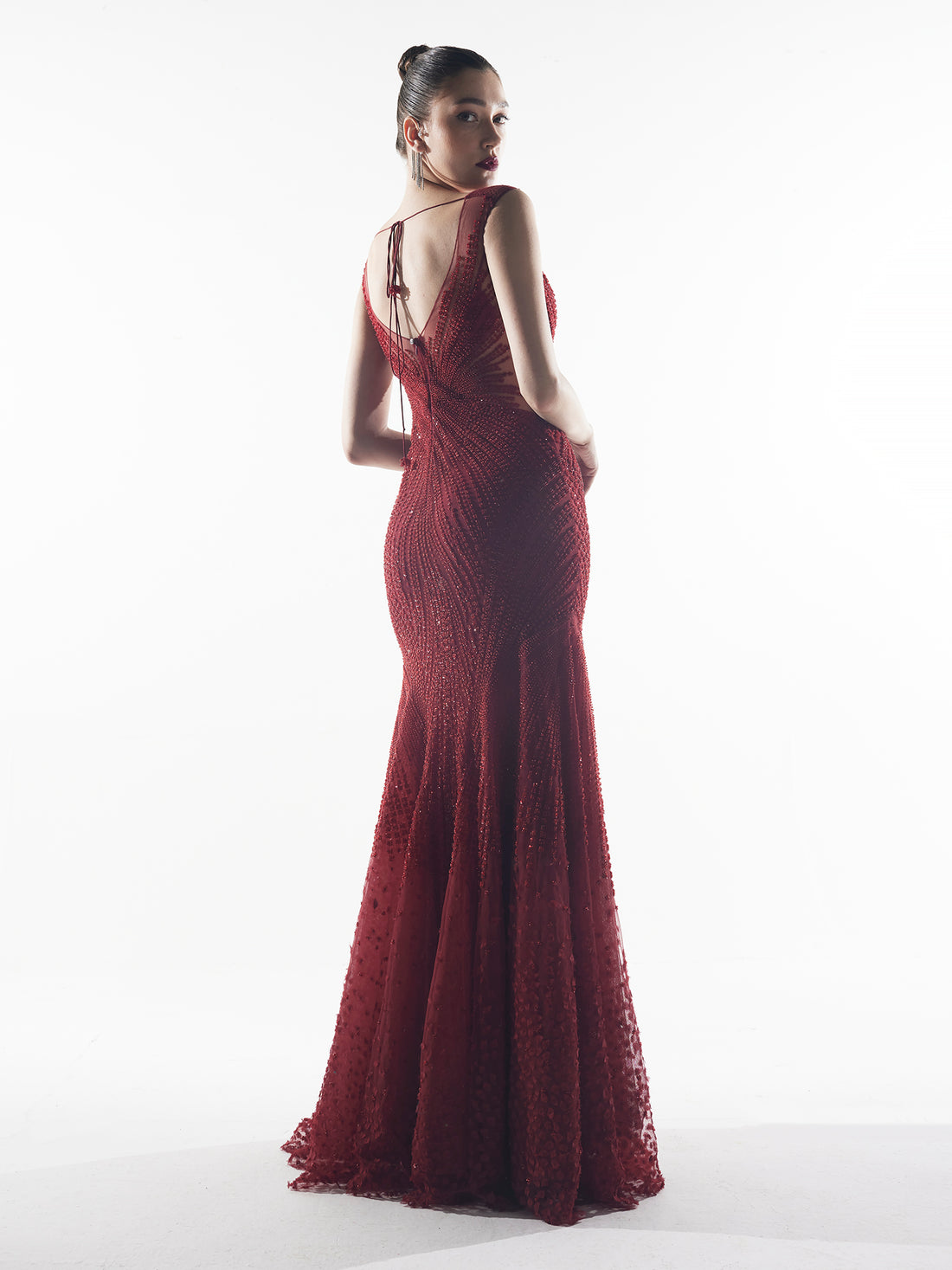 Starburst Off-shoulder Gown