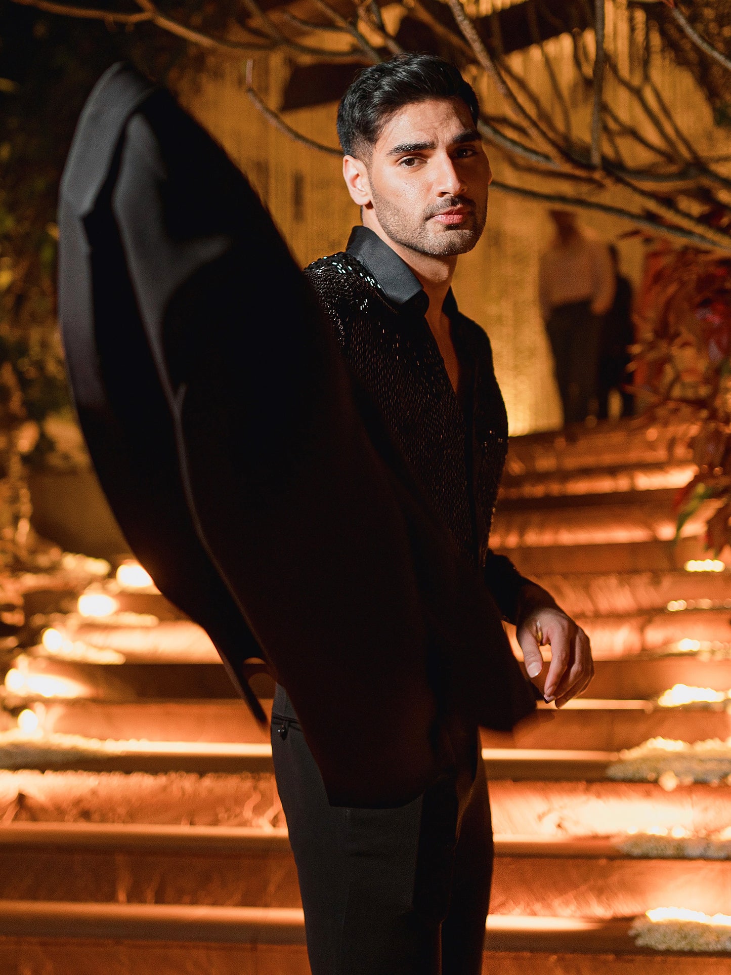 Ahan Shetty In Tuxedo With Fully Sequins Shirt