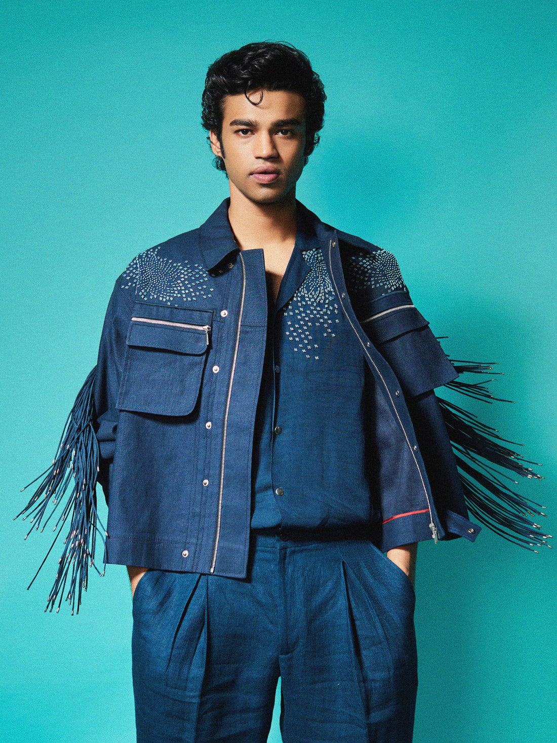 Babil Khan • In Jacket With Pastel Tassels