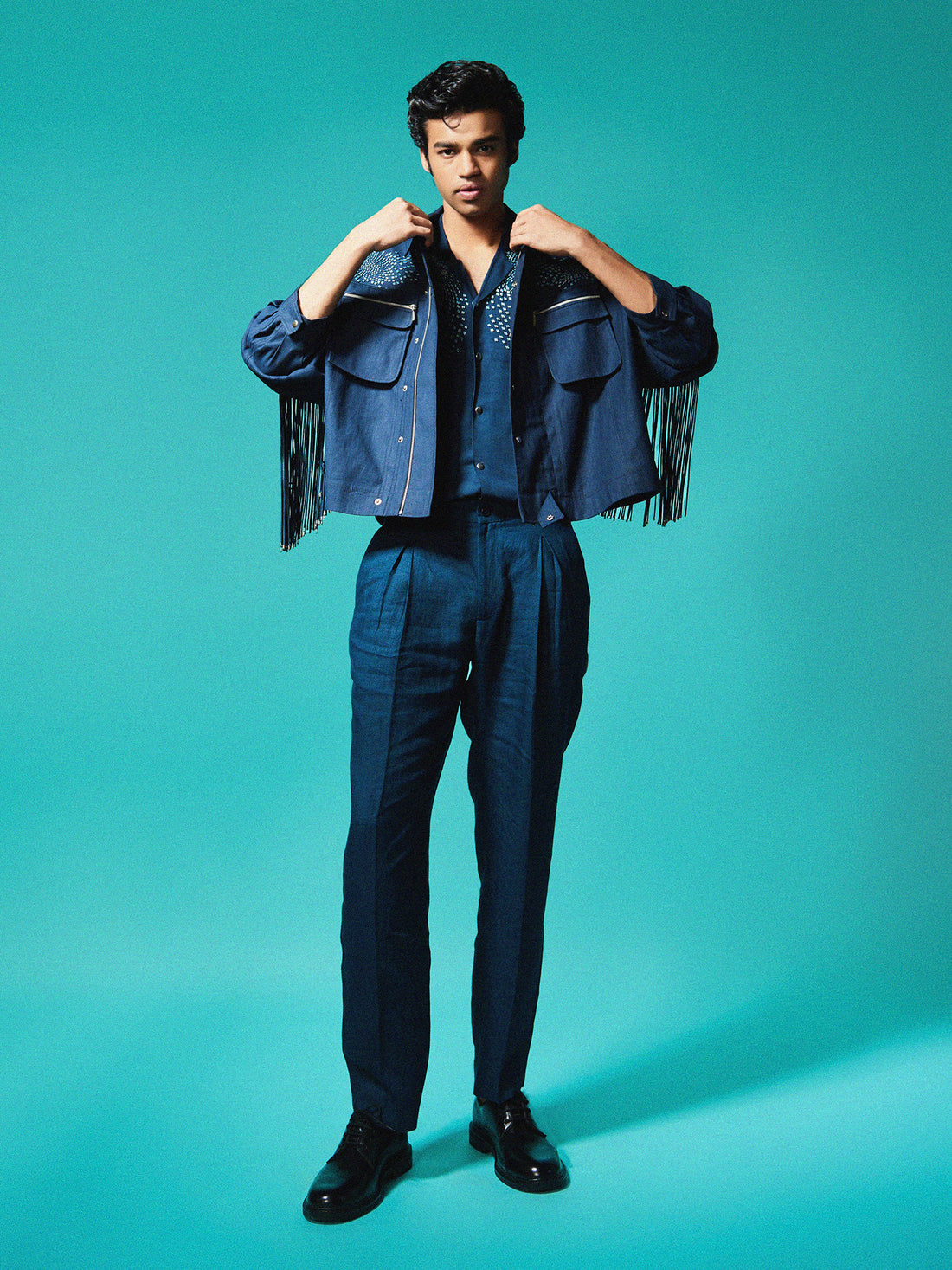 Babil Khan • In Jacket With Pastel Tassels