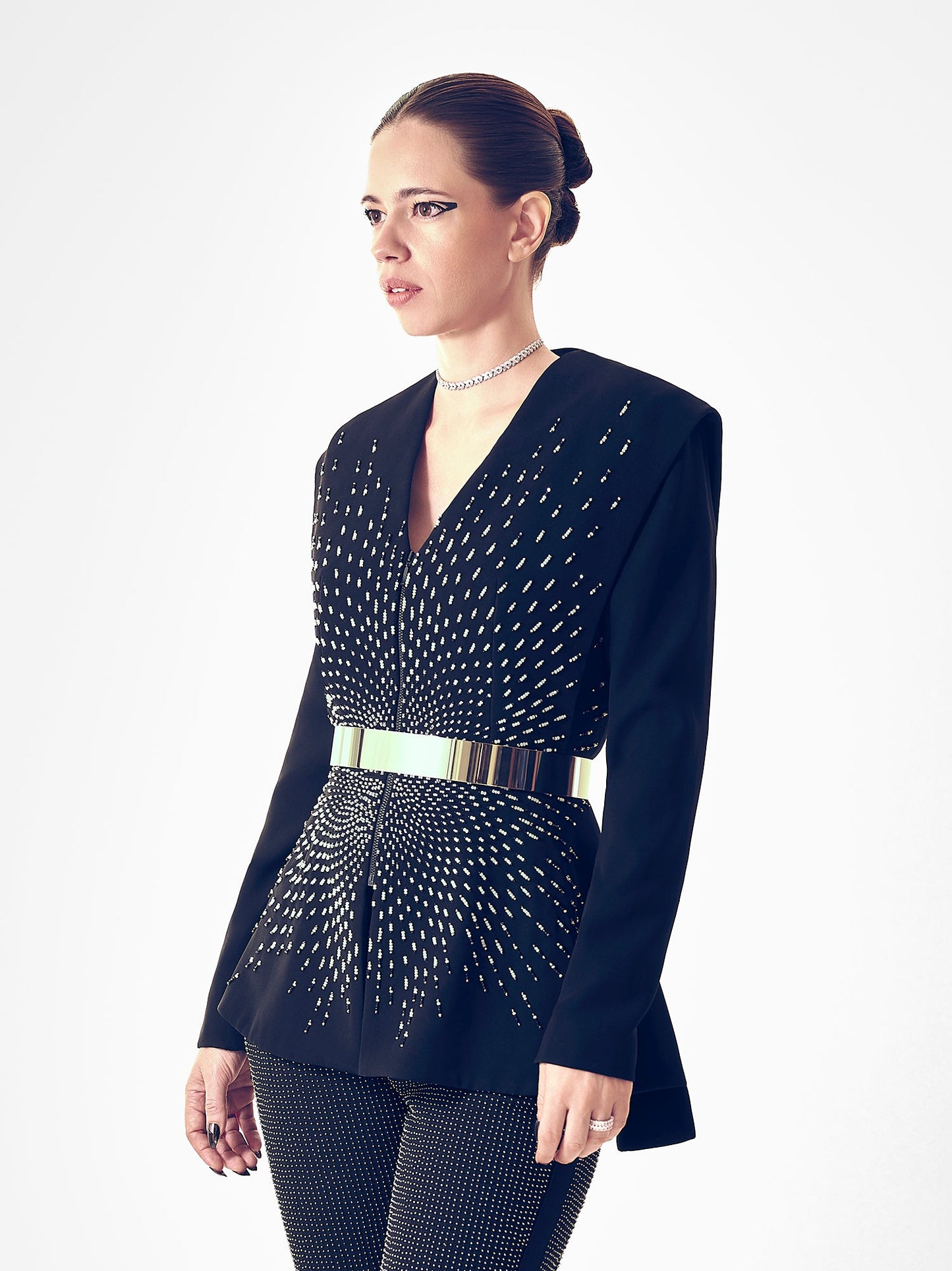 Kalki Koechlin In Aureole Blue Jacket