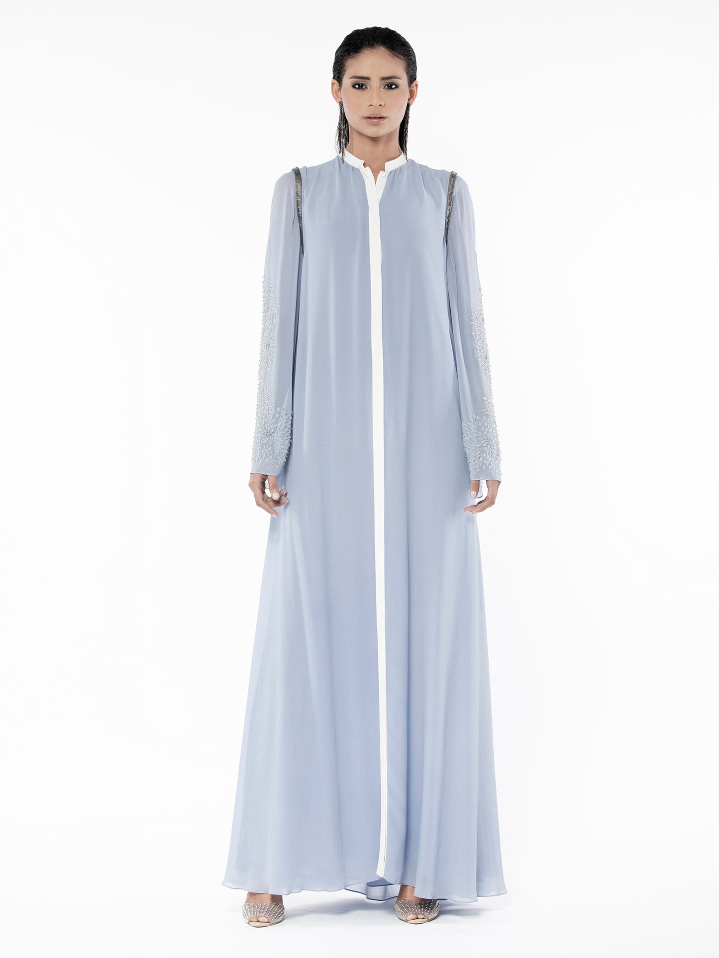 Iris Blue Kaftan With Slit Sleeves