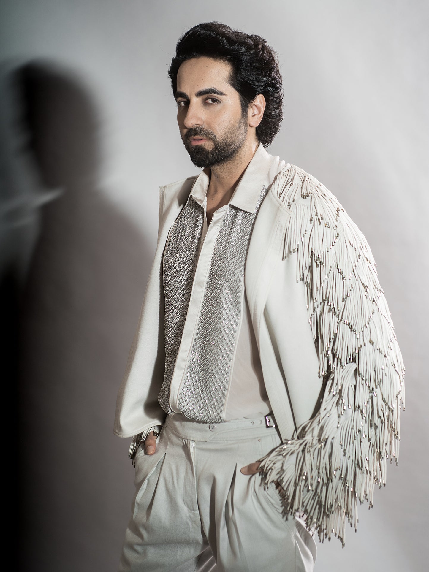 Ayushmann Khurrana In Bead Embroidered Jacket Set