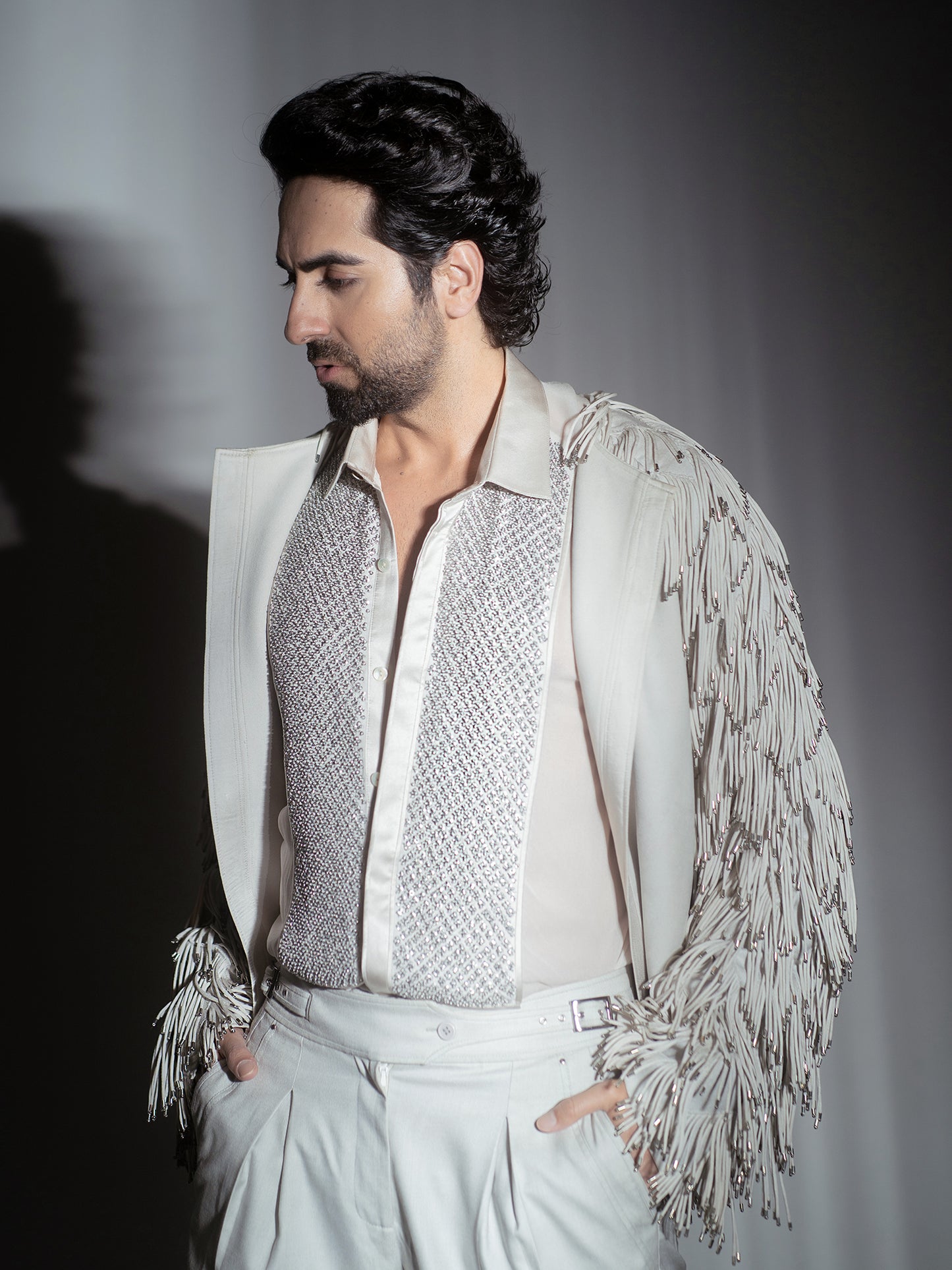 Ayushmann Khurrana In Bead Embroidered Jacket Set