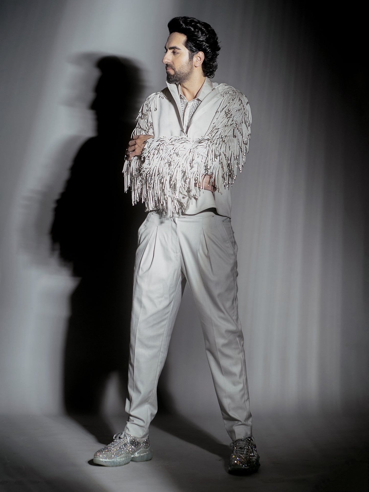 Ayushmann Khurrana In Bead Embroidered Jacket Set