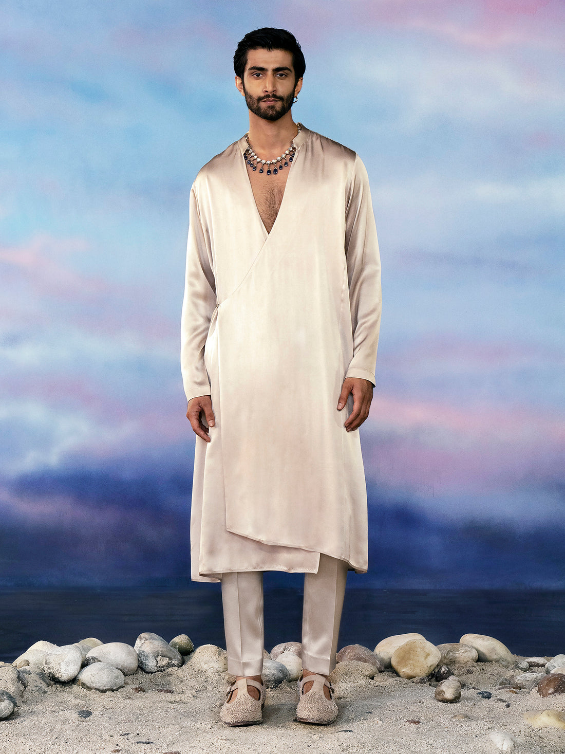 Satin Wrap Kurta