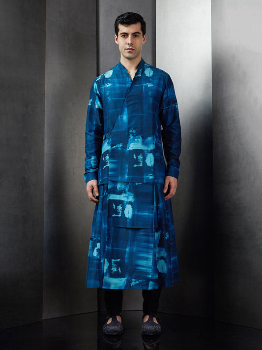 Paint Spread Double Layered Overlap Kurta