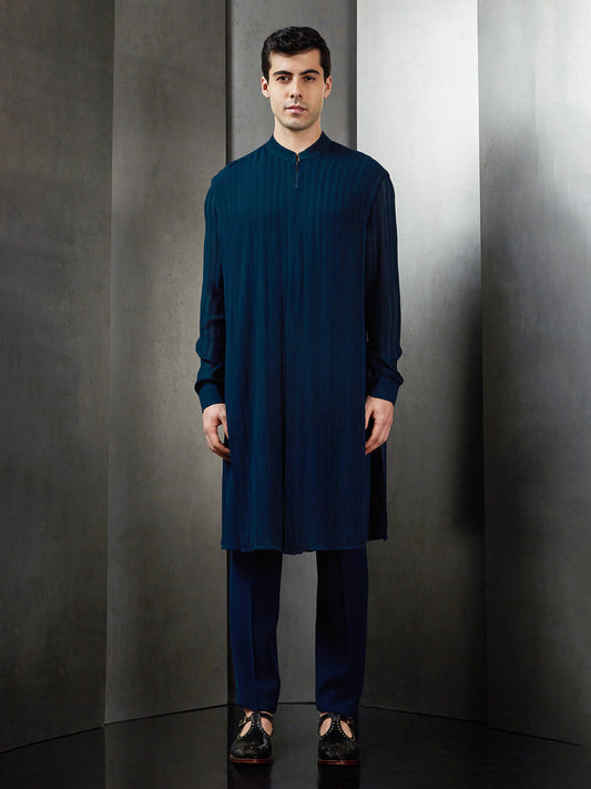 Front Pintuck With Zipper Long Kurta