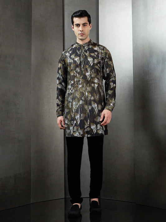 Bird Textured Kurta