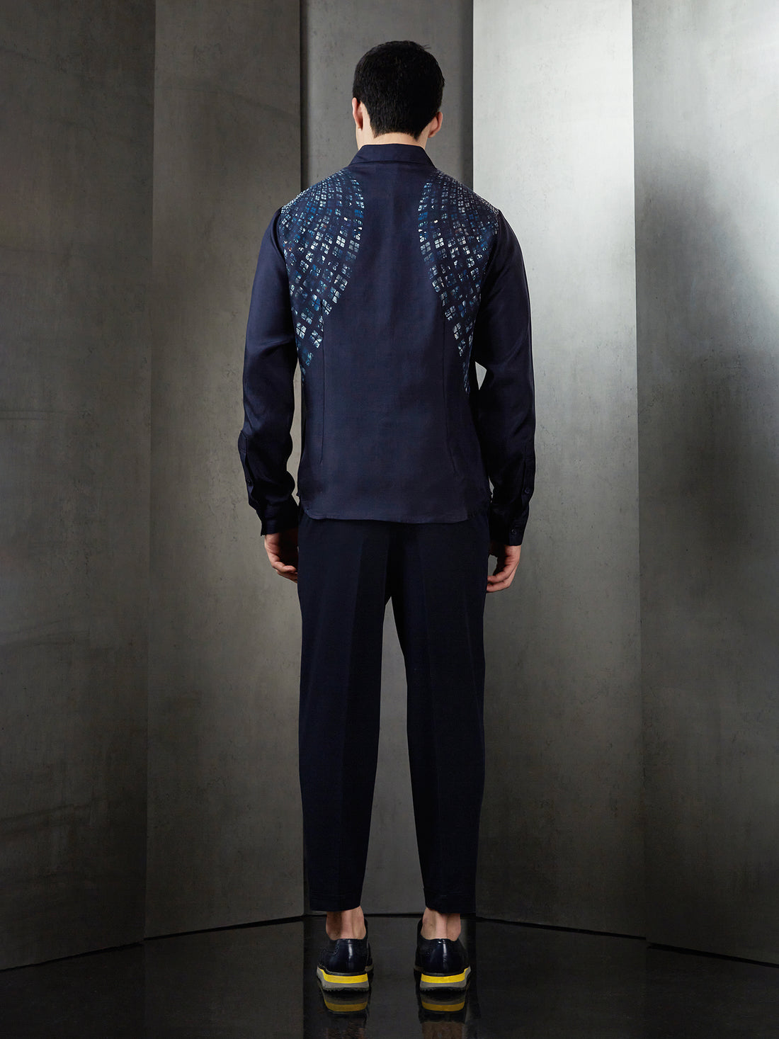 Striped Boxes Full Sleeve Resort Shirt