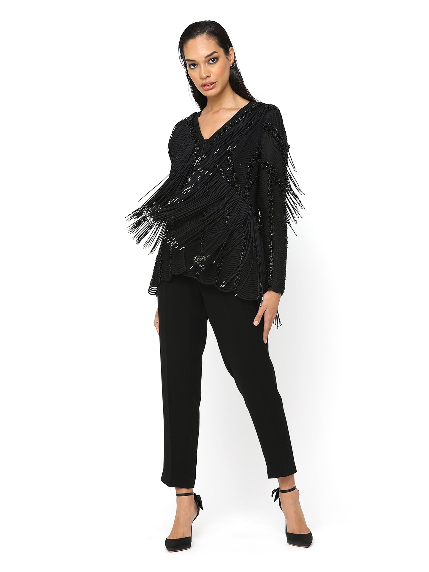 Black Straight Fit Trouser